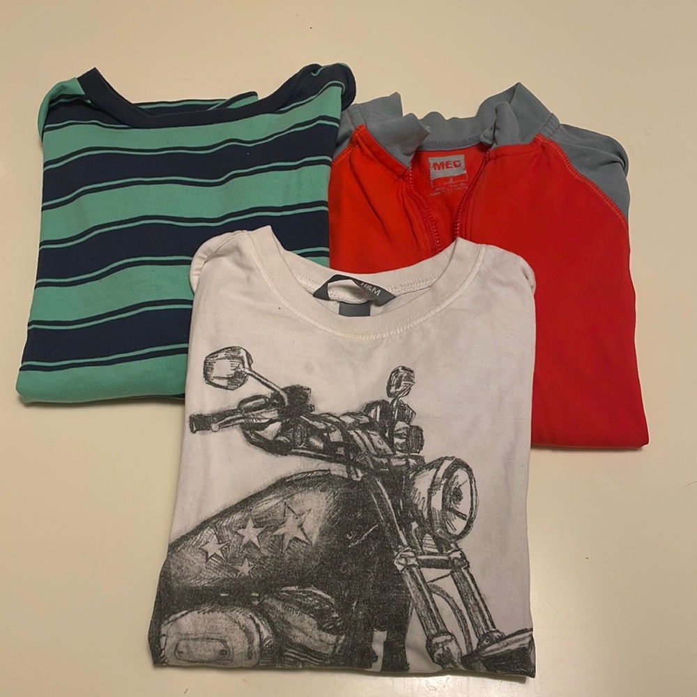Boys long sleeve shirts size 6-8